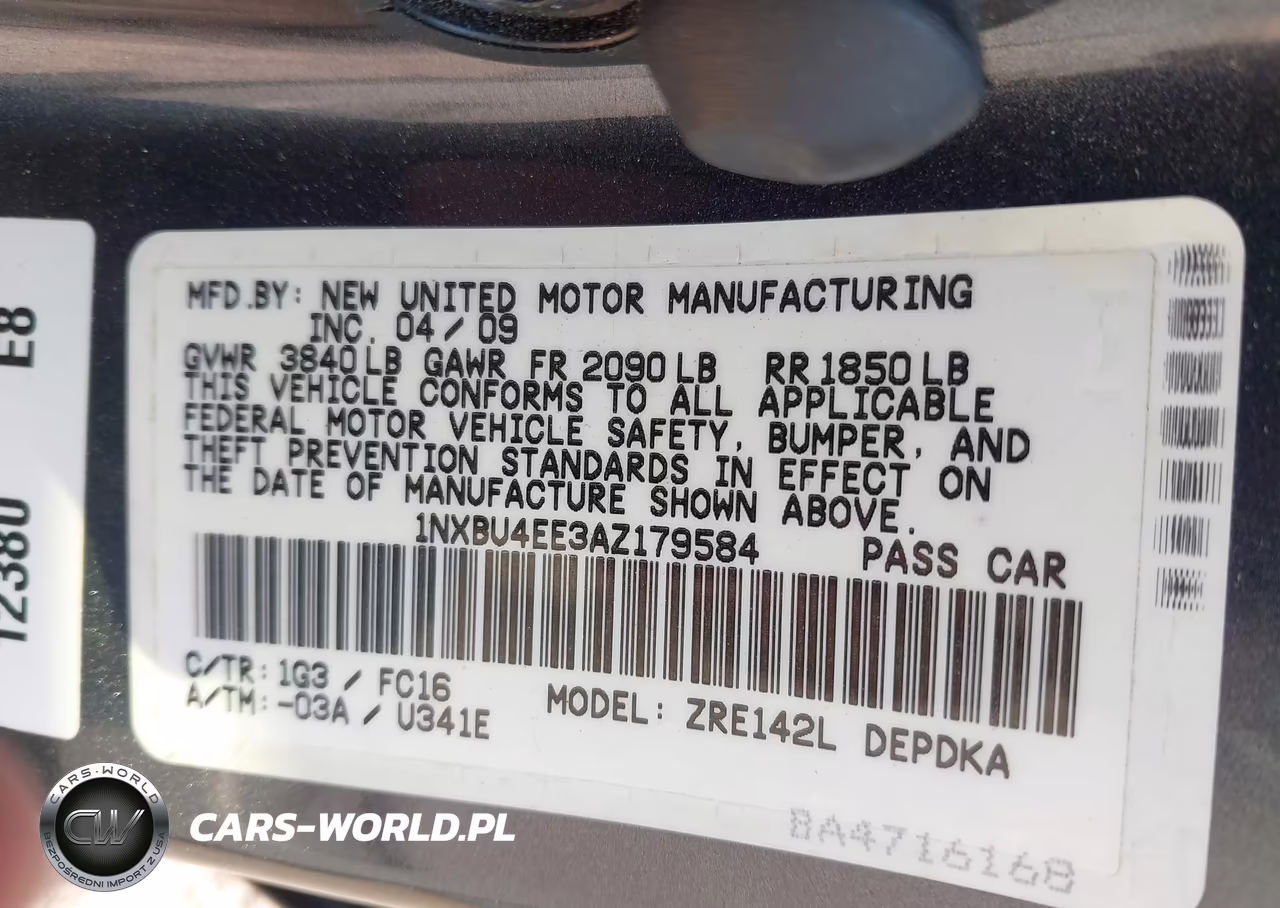 2010 Toyota Corolla Le VIN:1NXBU4EE3AZ179584 - 9