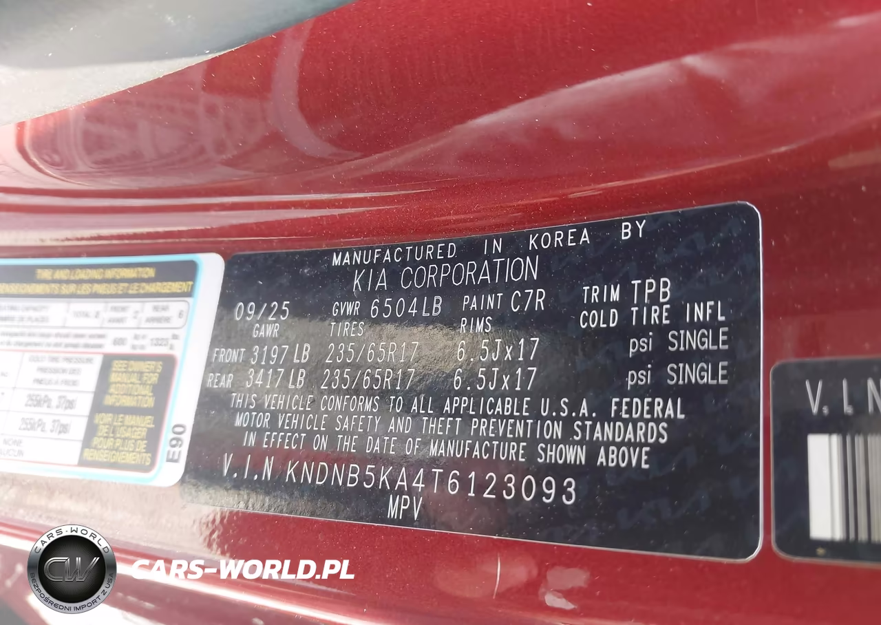2026 Kia Carnival Mpv Hybrid Lxs VIN:KNDNB5KA4T6123093 - 9