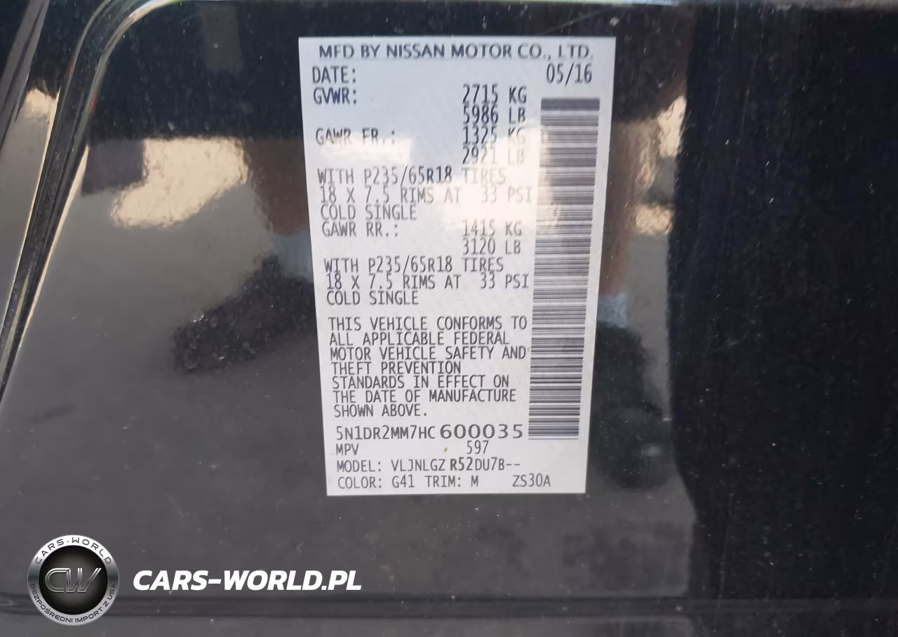 2017 Nissan Pathfinder Platinum-S-Sl-Sv VIN:5N1DR2MM7HC600035 - 9