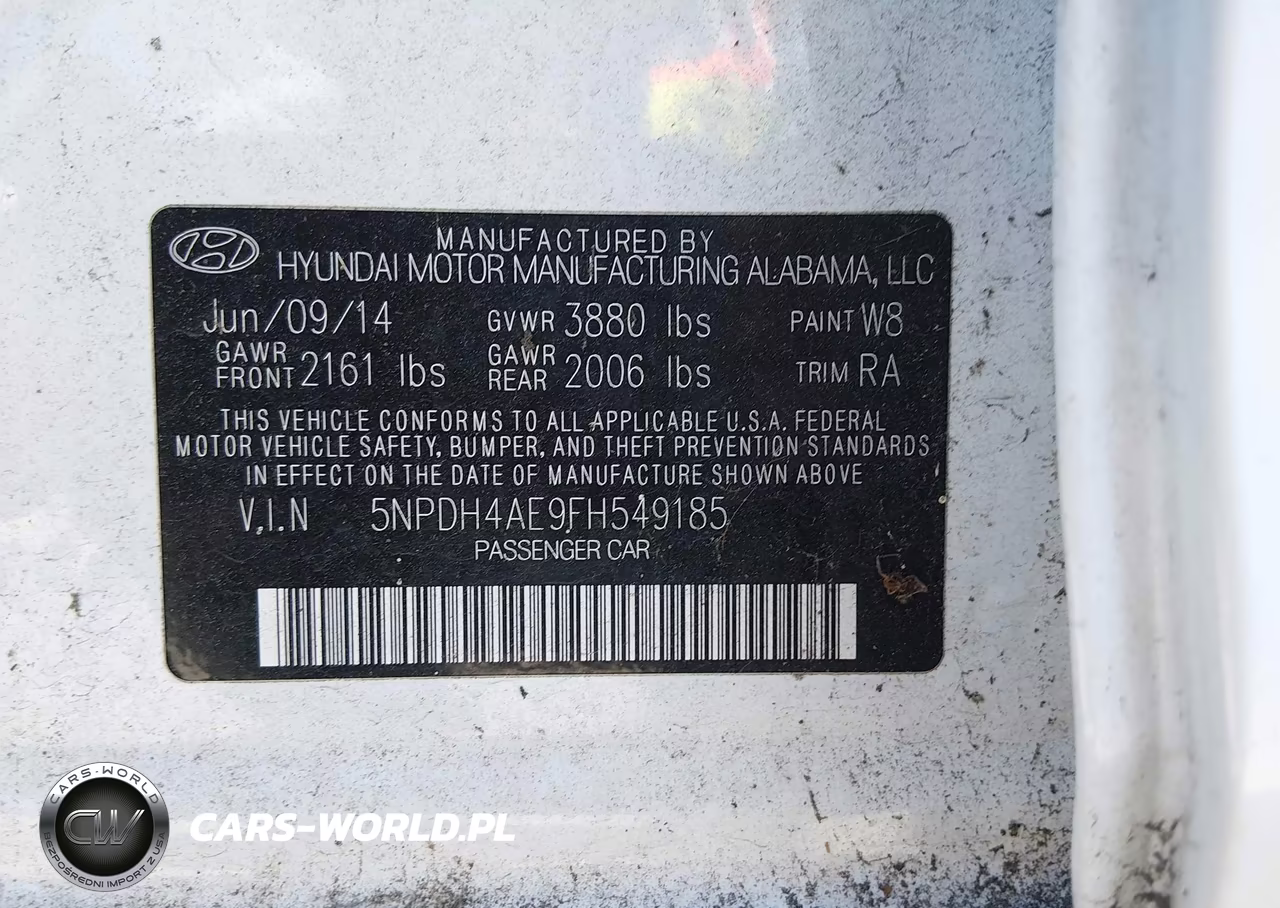 2015 Hyundai Elantra Se VIN:5NPDH4AE9FH549185 - 9