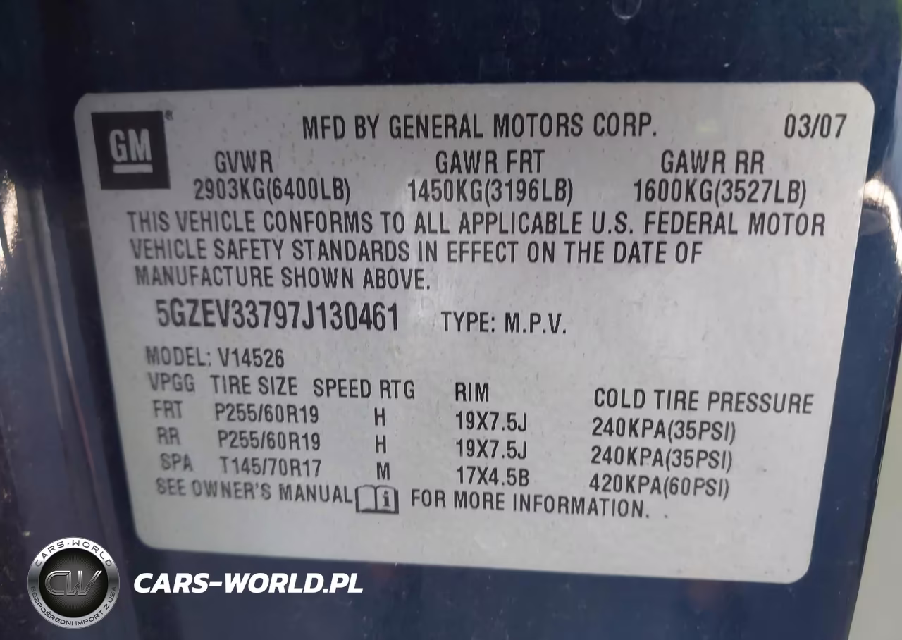 2007 Saturn Outlook Xr VIN:5GZEV33797J130461 - 9