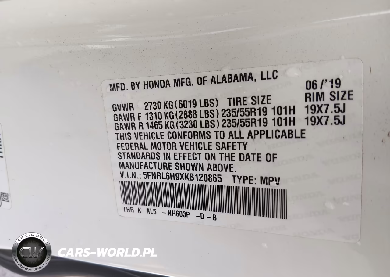 2019 Honda Odyssey Elite VIN:5FNRL6H9XKB120865 - 9