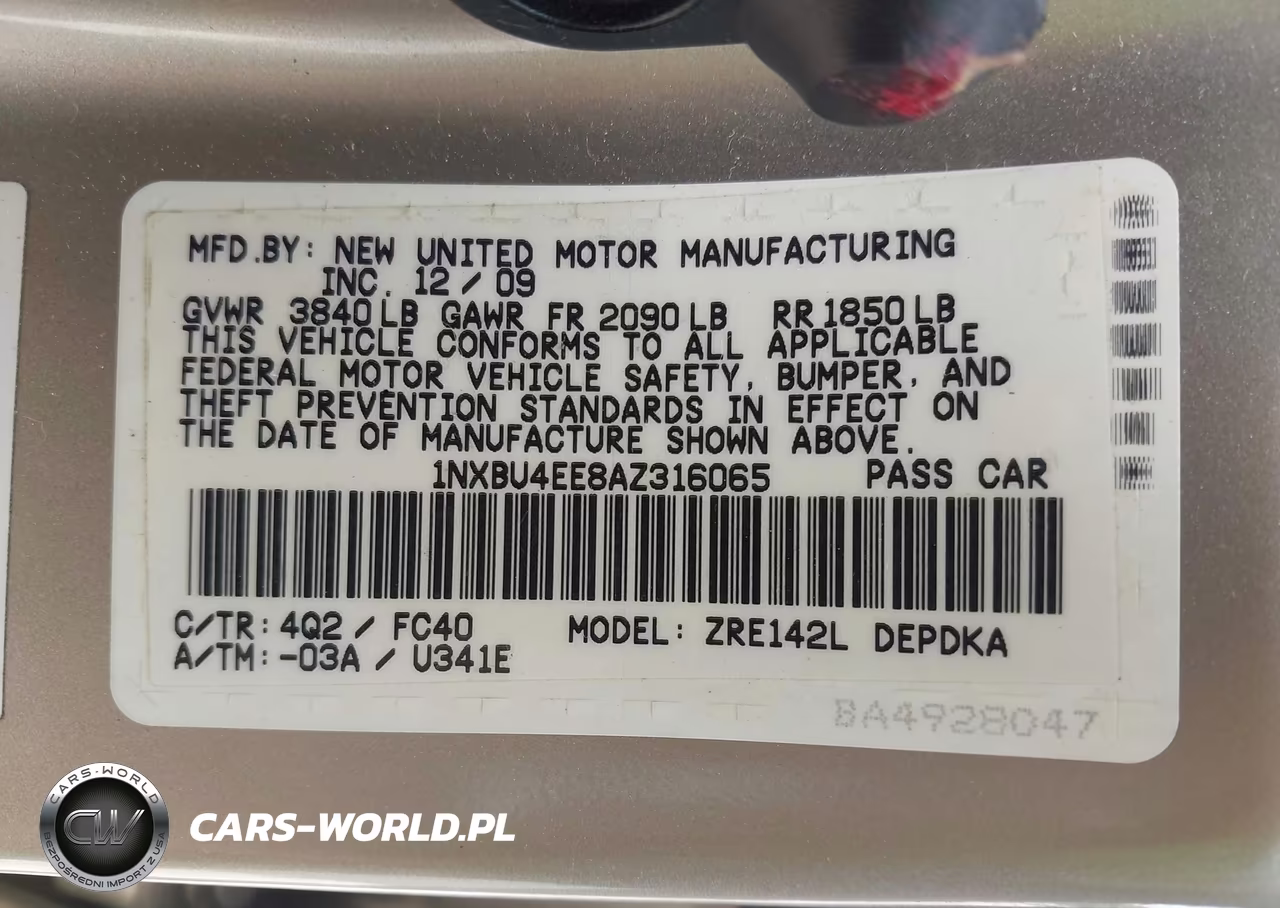 2010 Toyota Corolla Le VIN:1NXBU4EE8AZ316065 - 9