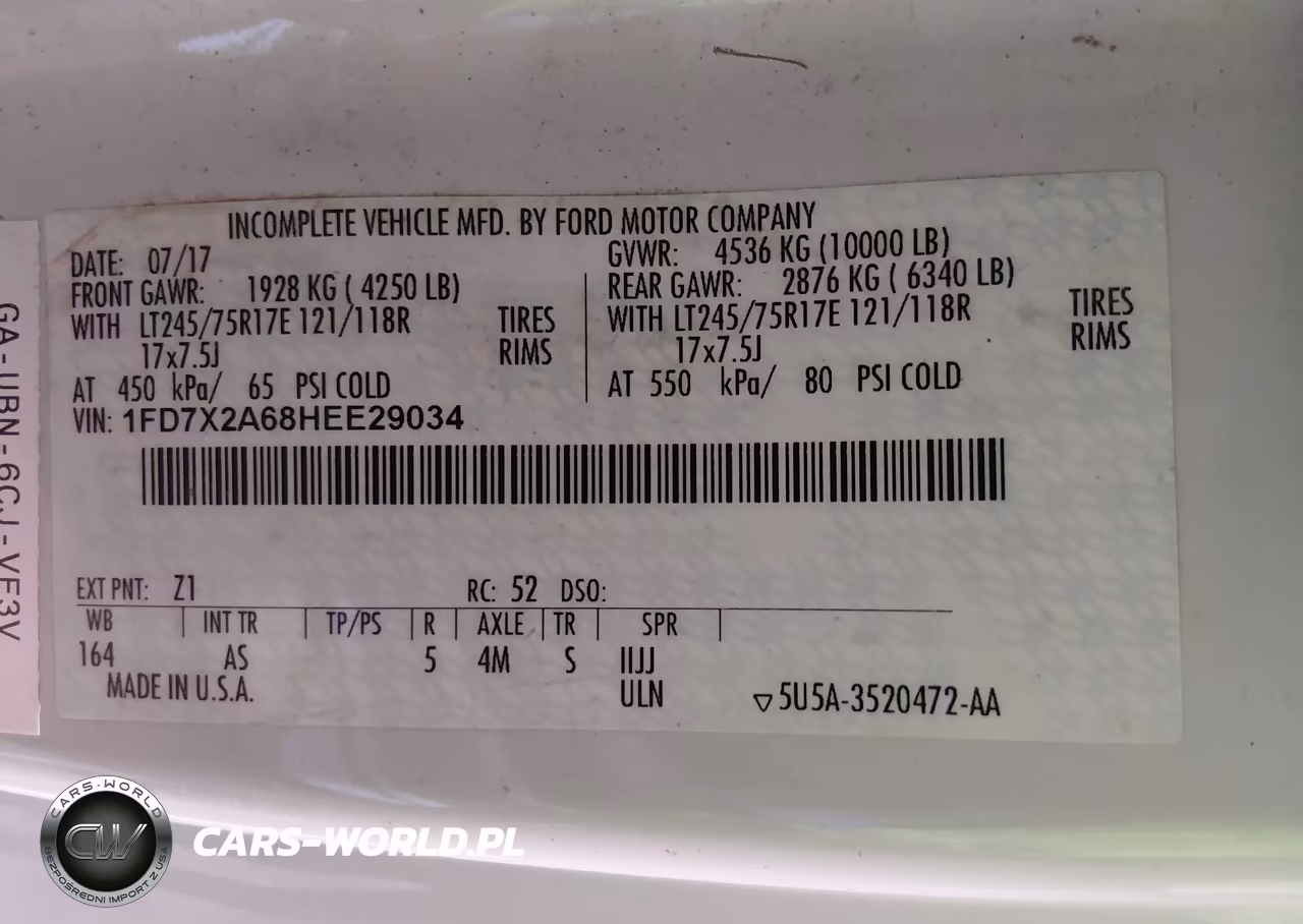 2017 Ford F-250 Xl VIN:1FD7X2A68HEE29034 - 9