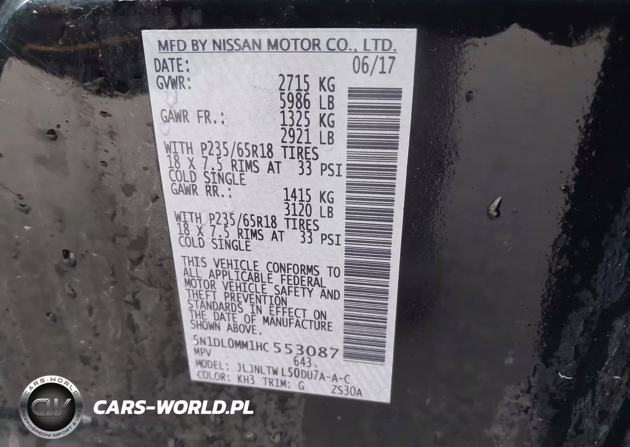 2017 Infiniti Qx60 VIN:5N1DL0MM1HC553087 - 9