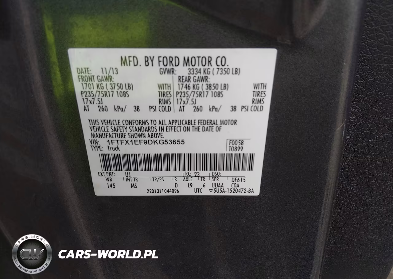 2013 Ford F-150 Xlt VIN:1FTFX1EF9DKG53655 - 9
