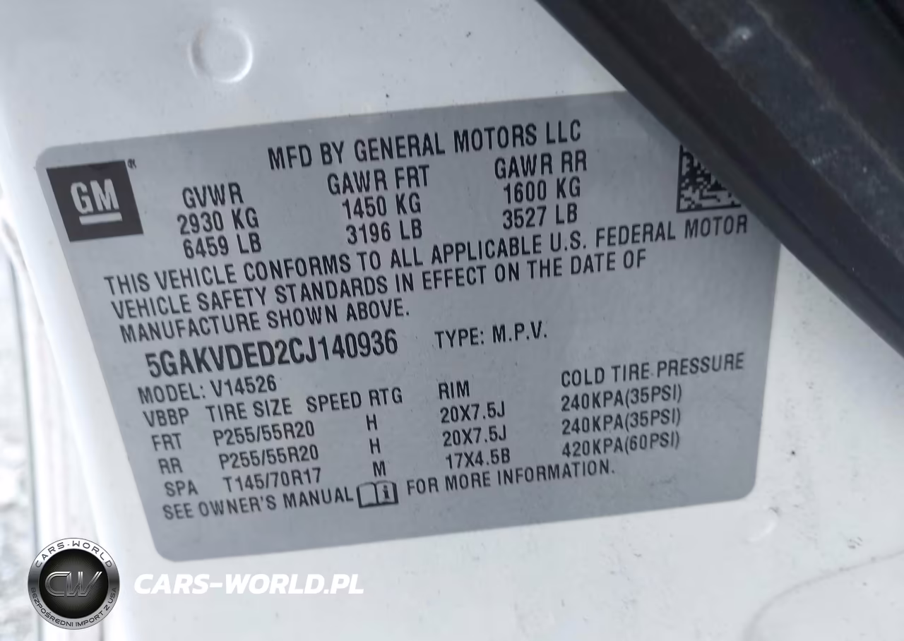 2012 Buick Enclave Premium VIN:5GAKVDED2CJ140936 - 9