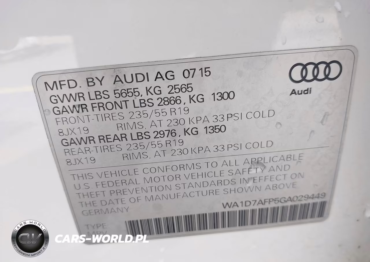 2016 Audi Q5 3.0T Premium Plus VIN:WA1D7AFP5GA029449 - 9