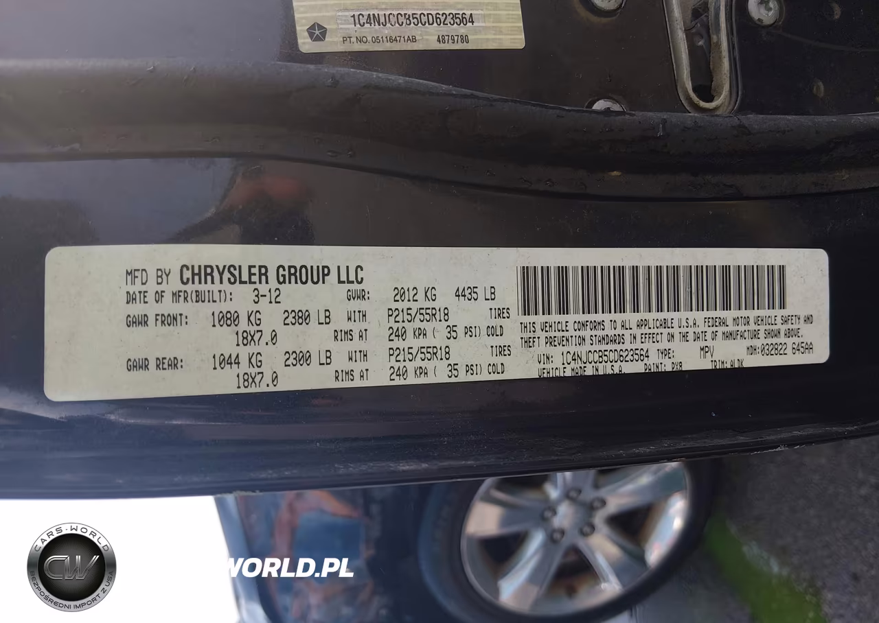 2012 Jeep Compass Limited VIN:1C4NJCCB5CD623564 - 9