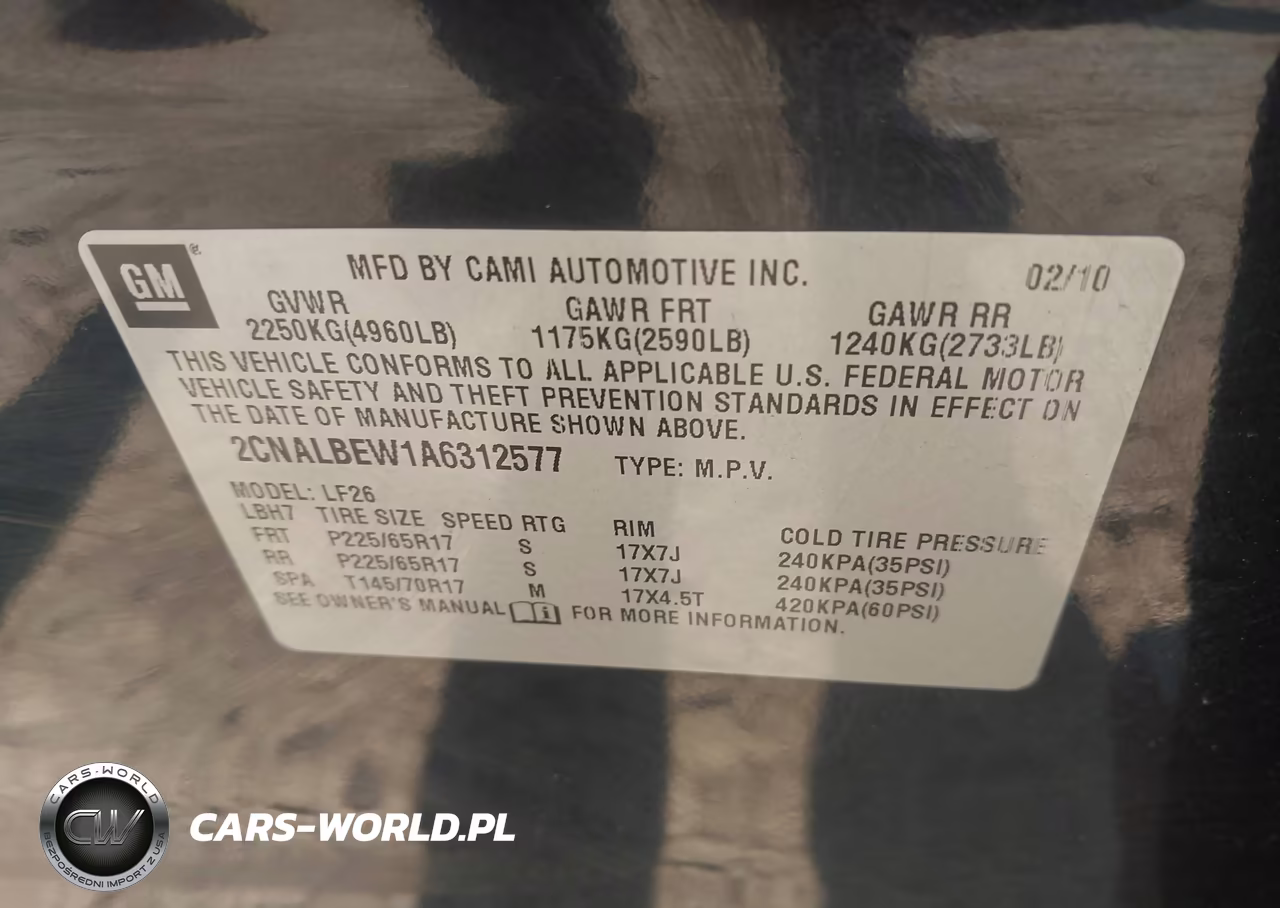 2010 Chevrolet Equinox Ls VIN:2CNALBEW1A6312577 - 9