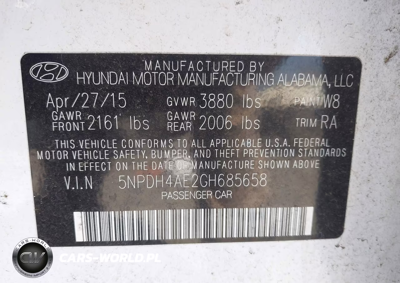 2016 Hyundai Elantra Se VIN:5NPDH4AE2GH685658 - 9