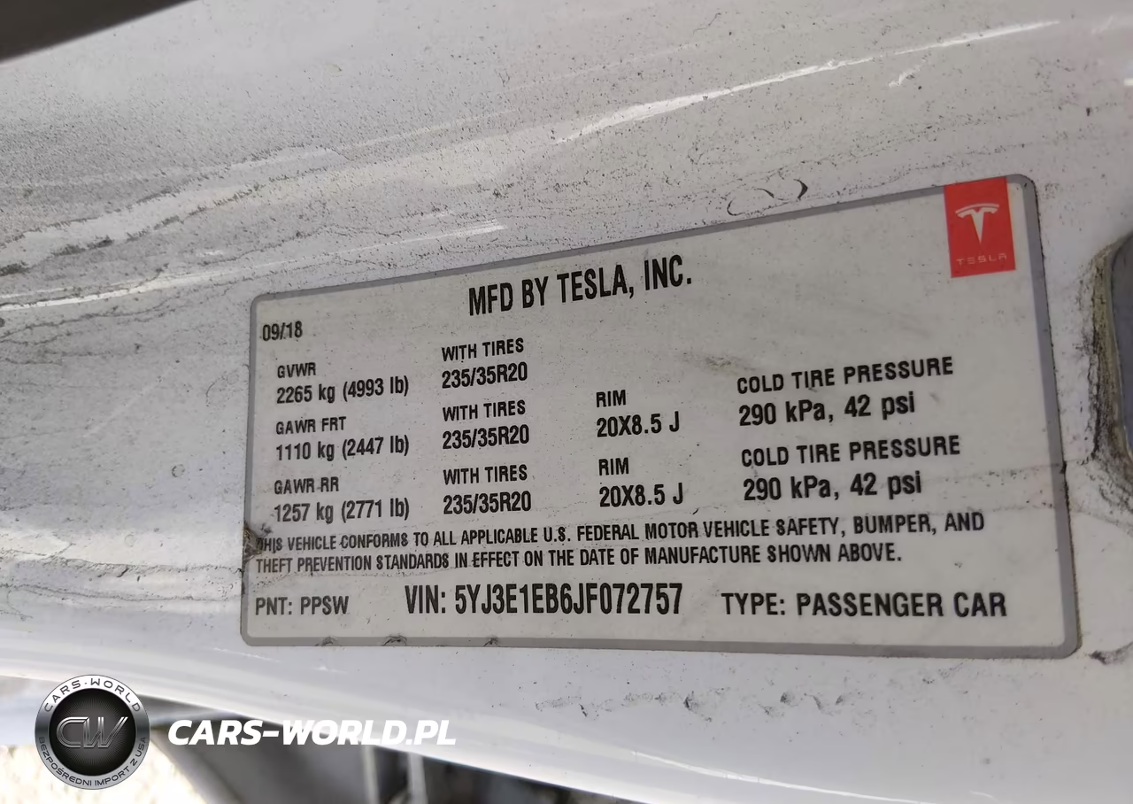 2018 Tesla Model 3 Long Range-Performance VIN:5YJ3E1EB6JF072757 - 9
