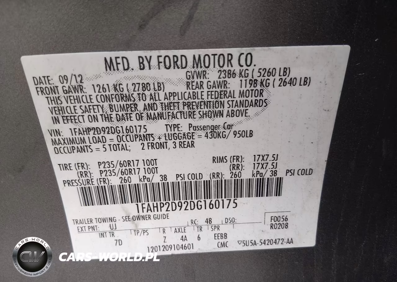 2013 Ford Taurus Se VIN:1FAHP2D92DG160175 - 9