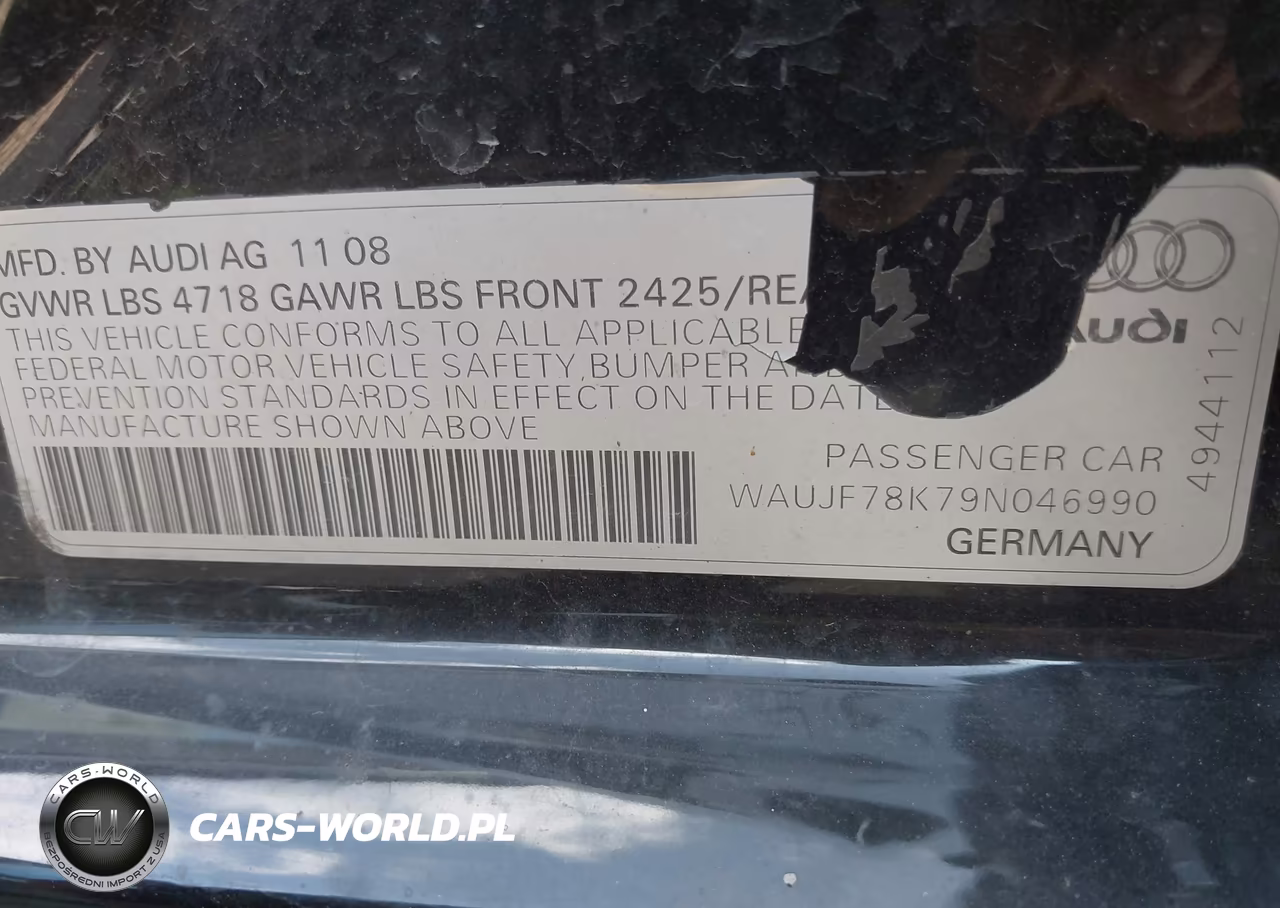 2009 Audi A4 2.0T Premium VIN:WAUJF78K79N046990 - 9