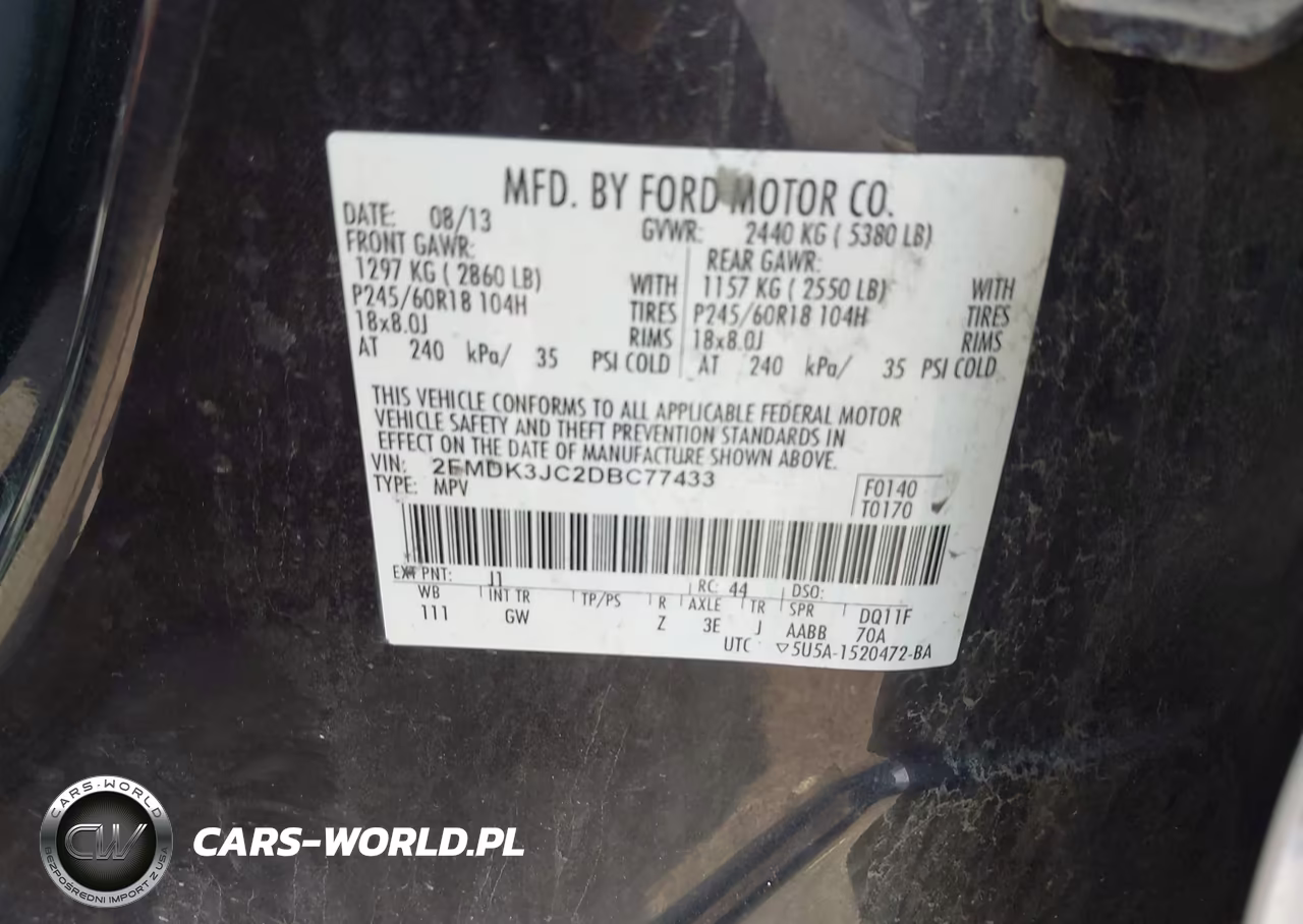 2013 Ford Edge Sel VIN:2FMDK3JC2DBC77433 - 9