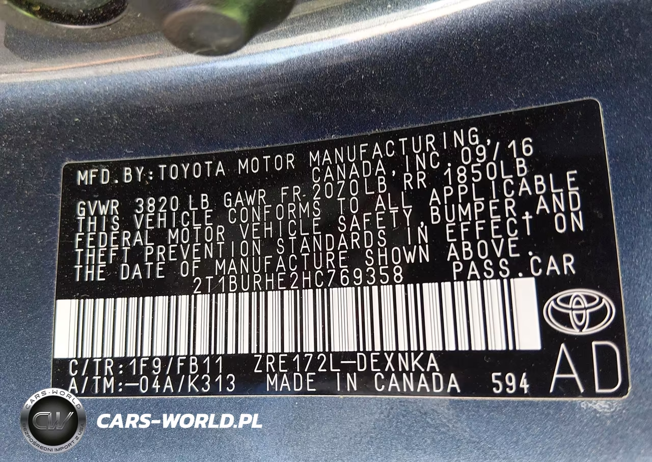 2017 Toyota Corolla Le VIN:2T1BURHE2HC769358 - 9