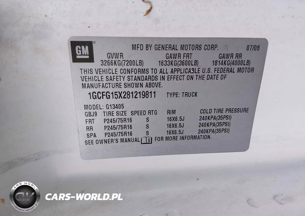 2008 Chevrolet Express Work Van VIN:1GCFG15X281219811 - 9