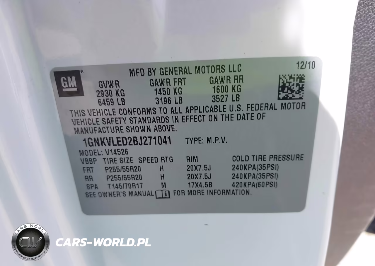 2011 Chevrolet Traverse Ltz VIN:1GNKVLED2BJ271041 - 9