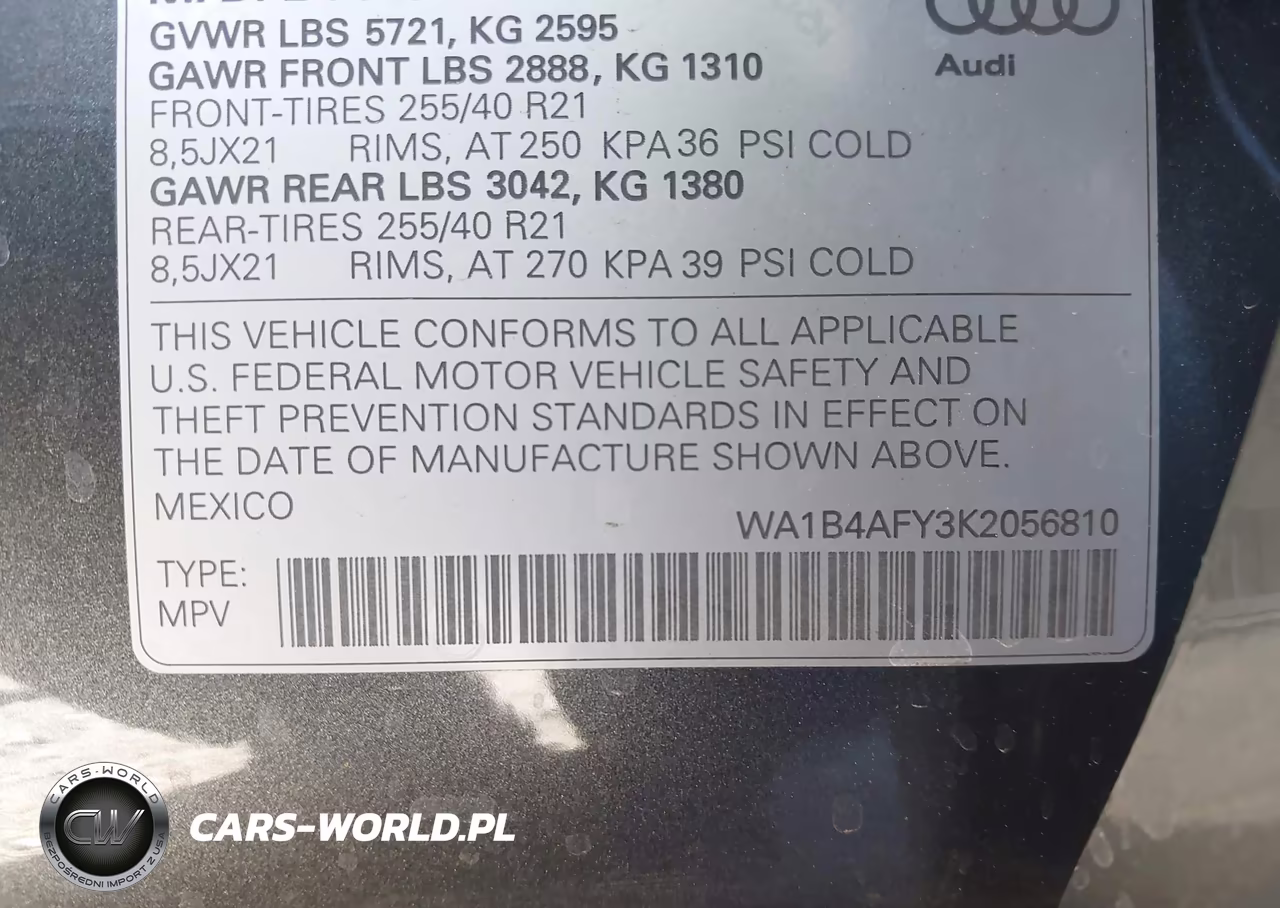 2019 Audi Sq5 3.0T Premium VIN:WA1B4AFY3K2056810 - 9