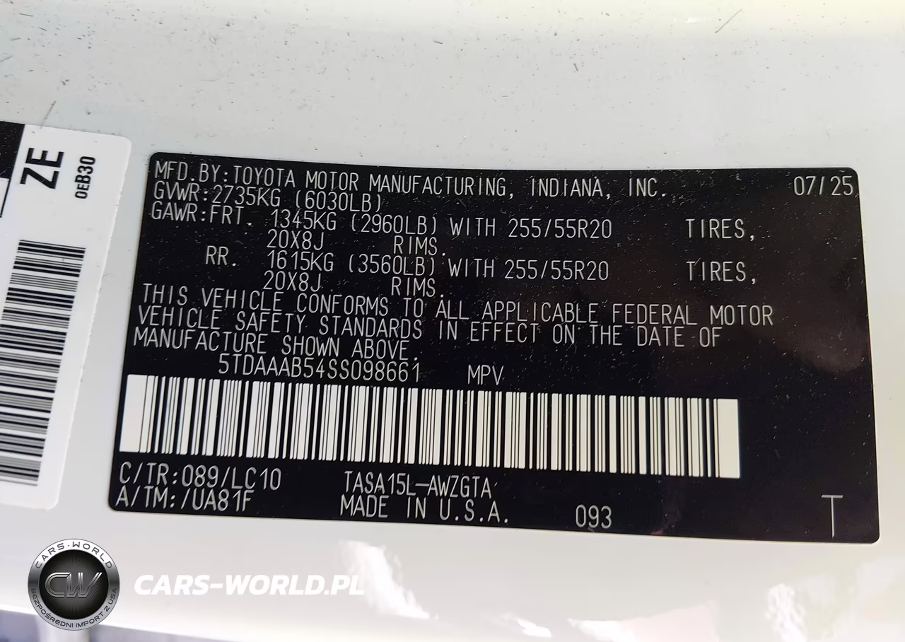 2025 Toyota Grand Highlander Limited VIN:5TDAAAB54SS098661 - 9