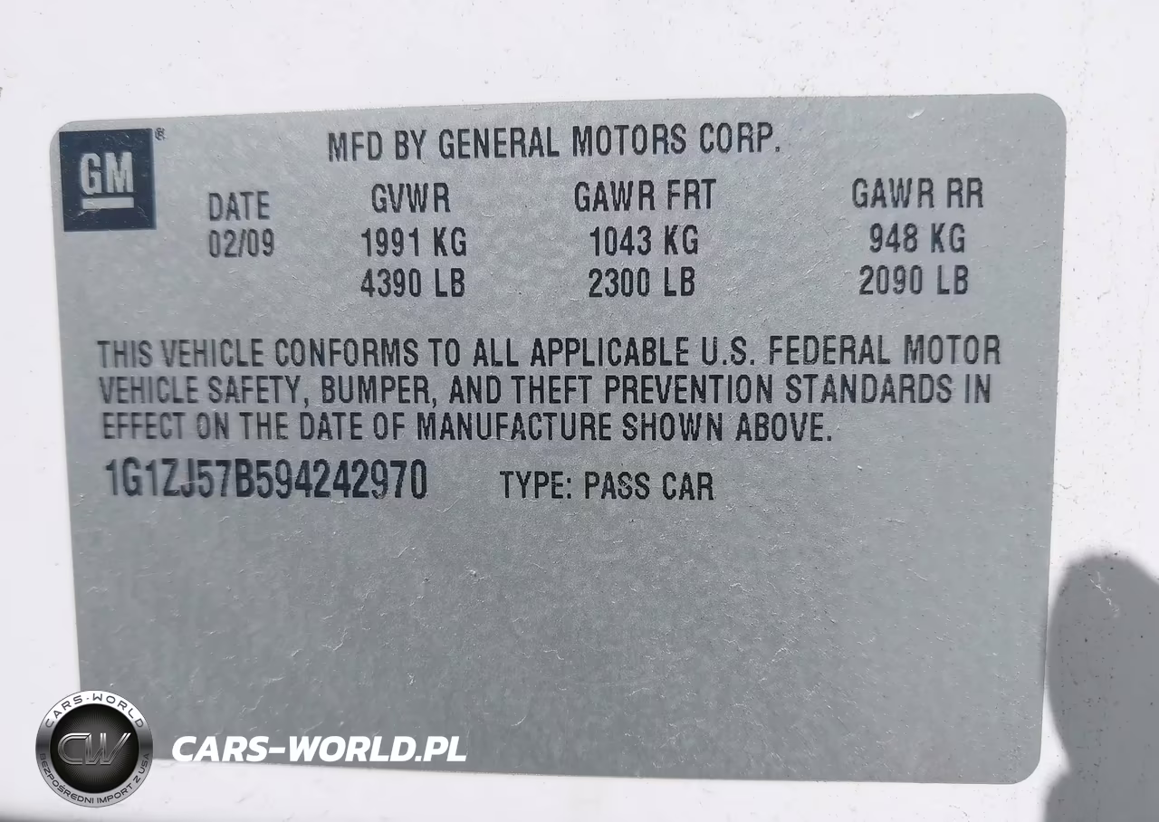 2009 Chevrolet Malibu Lt VIN:1G1ZJ57B594242970 - 9