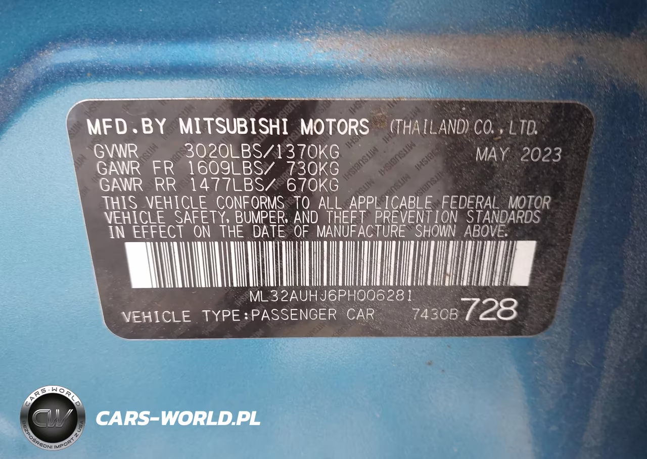 2023 Mitsubishi Mirage Es-Le VIN:ML32AUHJ6PH006281 - 9