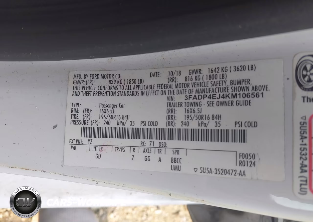 2019 Ford Fiesta Se VIN:3FADP4EJ4KM106561 - 9