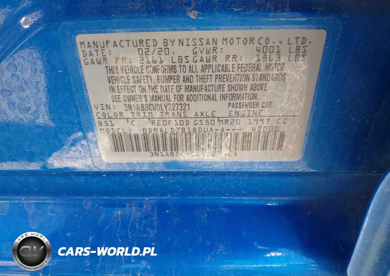 2020 Nissan Sentra Sv Xtronic Cvt VIN:3N1AB8CV0LY227321 - 9
