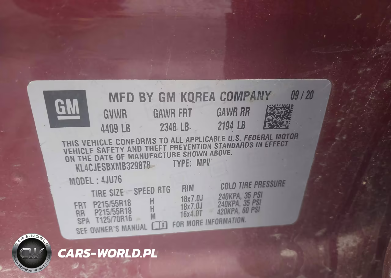 2021 Buick Encore Awd Preferred VIN:KL4CJESBXMB329878 - 9