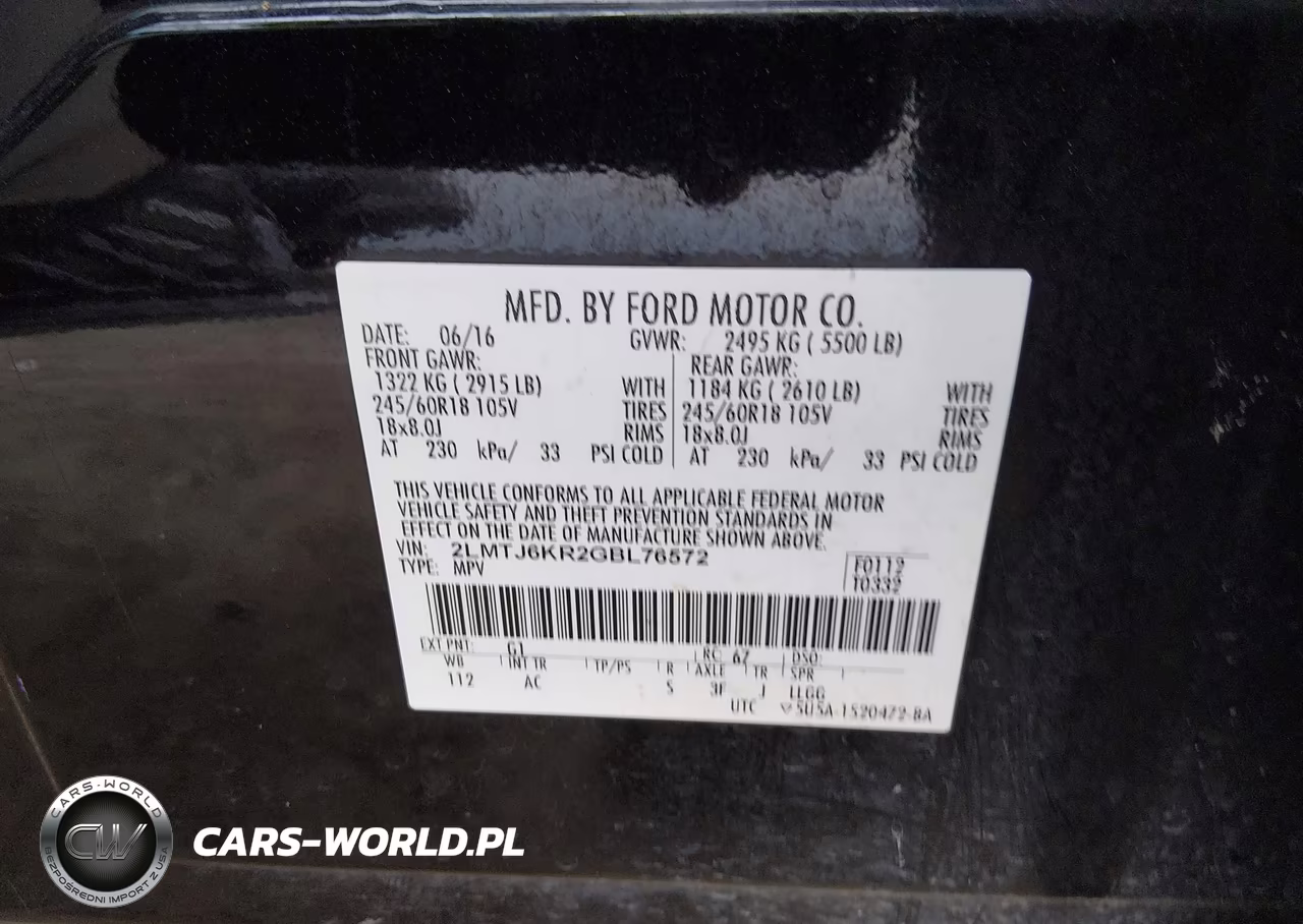 2016 Lincoln Mkx Select VIN:2LMTJ6KR2GBL76572 - 9