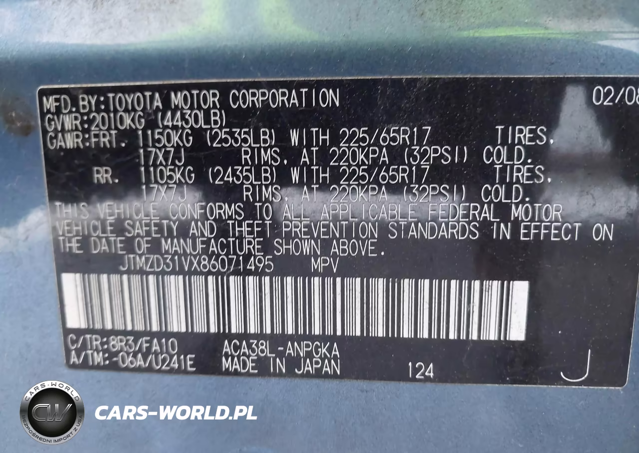 2008 Toyota Rav4 Limited VIN:JTMZD31VX86071495 - 9