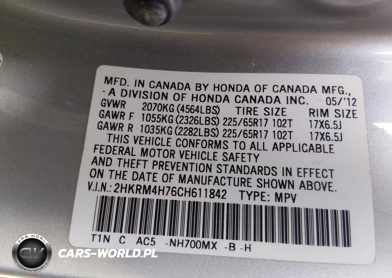 2012 Honda Cr-V Ex-L VIN:2HKRM4H76CH611842 - 9