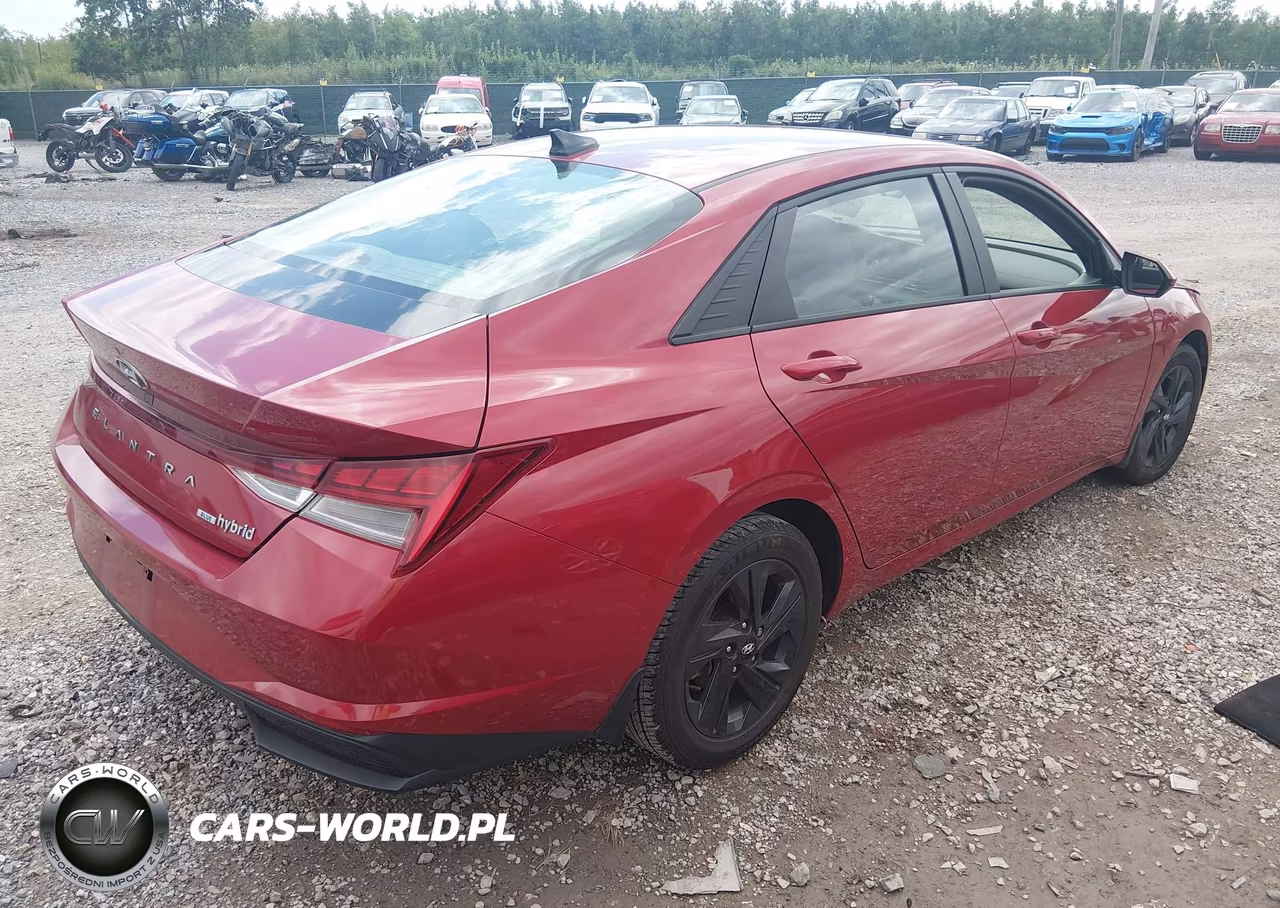 2023 Hyundai Elantra Hybrid Blue VIN:KMHLM4AJ4PU034568 - 4