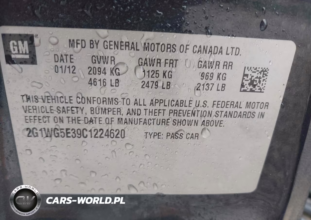 2012 Chevrolet Impala Lt VIN:2G1WG5E39C1224620 - 9