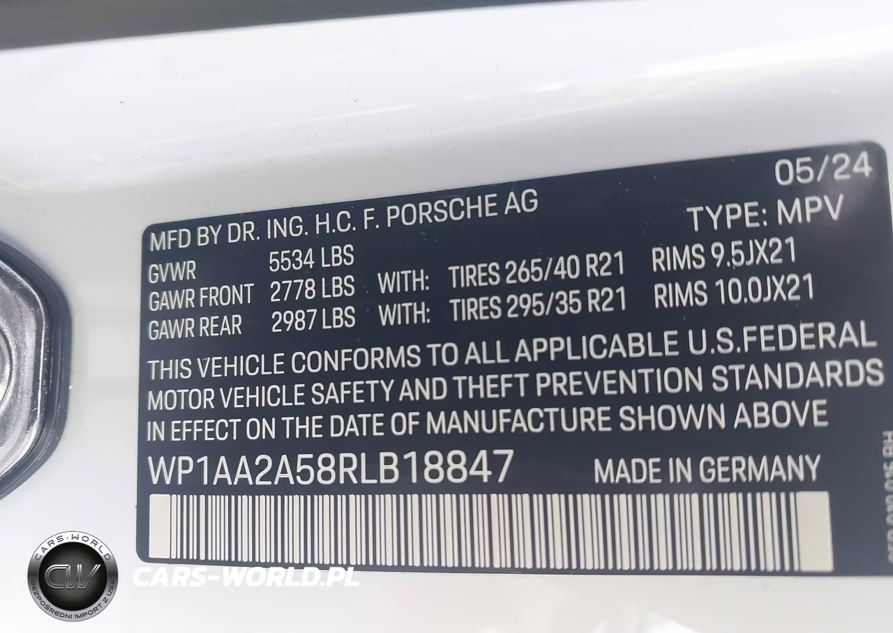 2024 Porsche Macan T VIN:WP1AA2A58RLB18847 - 9