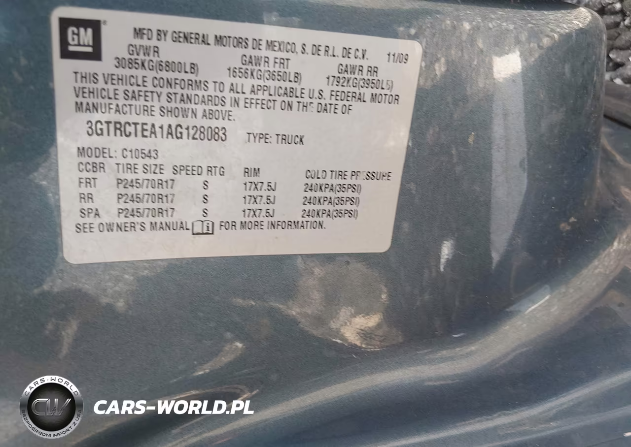 2010 GMC Sierra 1500 Work Truck VIN:3GTRCTEA1AG128083 - 9