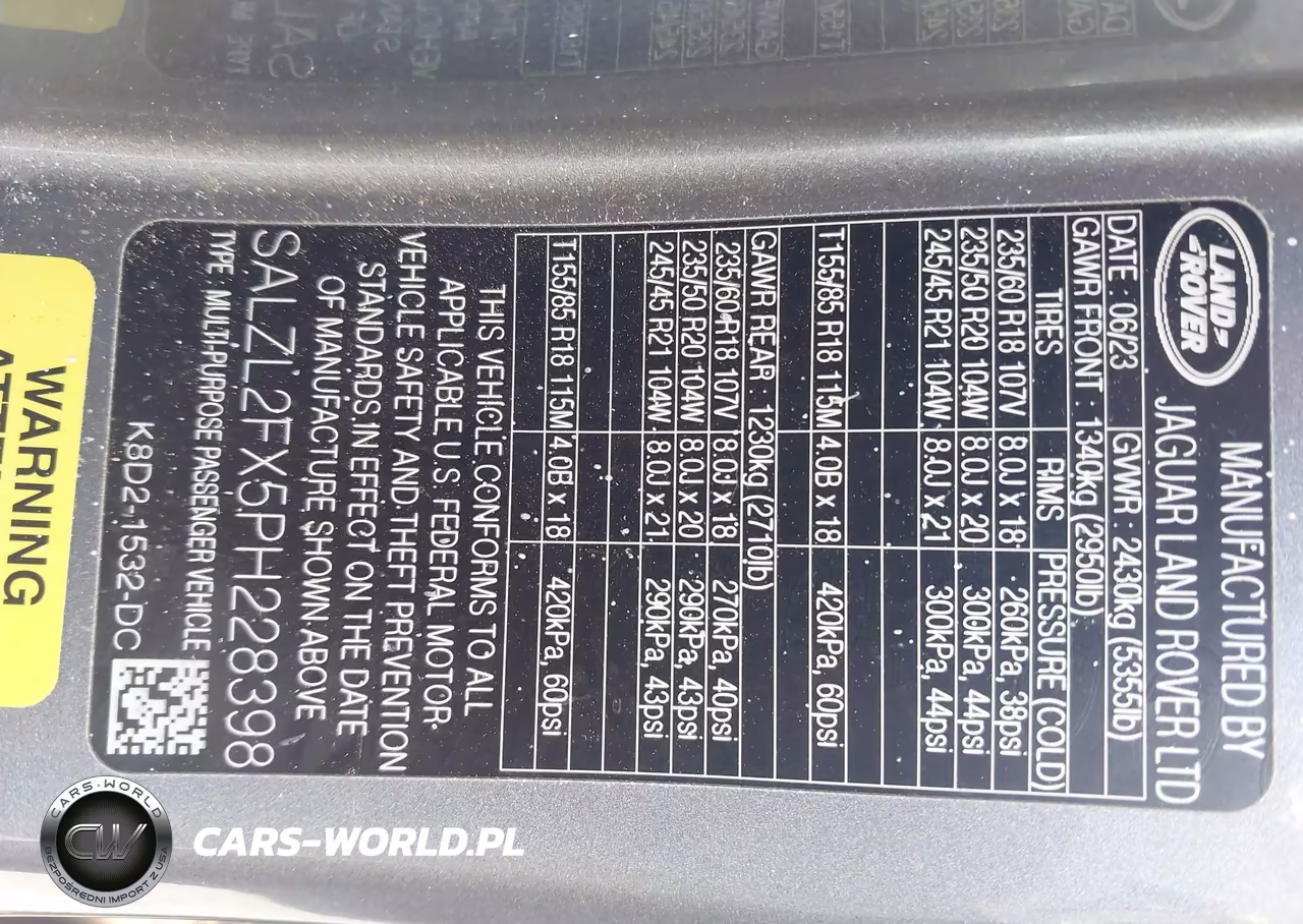 2023 Land Rover Range Rover Evoque R-Dynamic Se VIN:SALZL2FX5PH228398 - 9