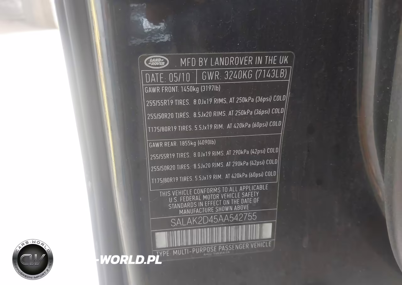 2010 Land Rover Lr4 VIN:SALAK2D45AA542755 - 9