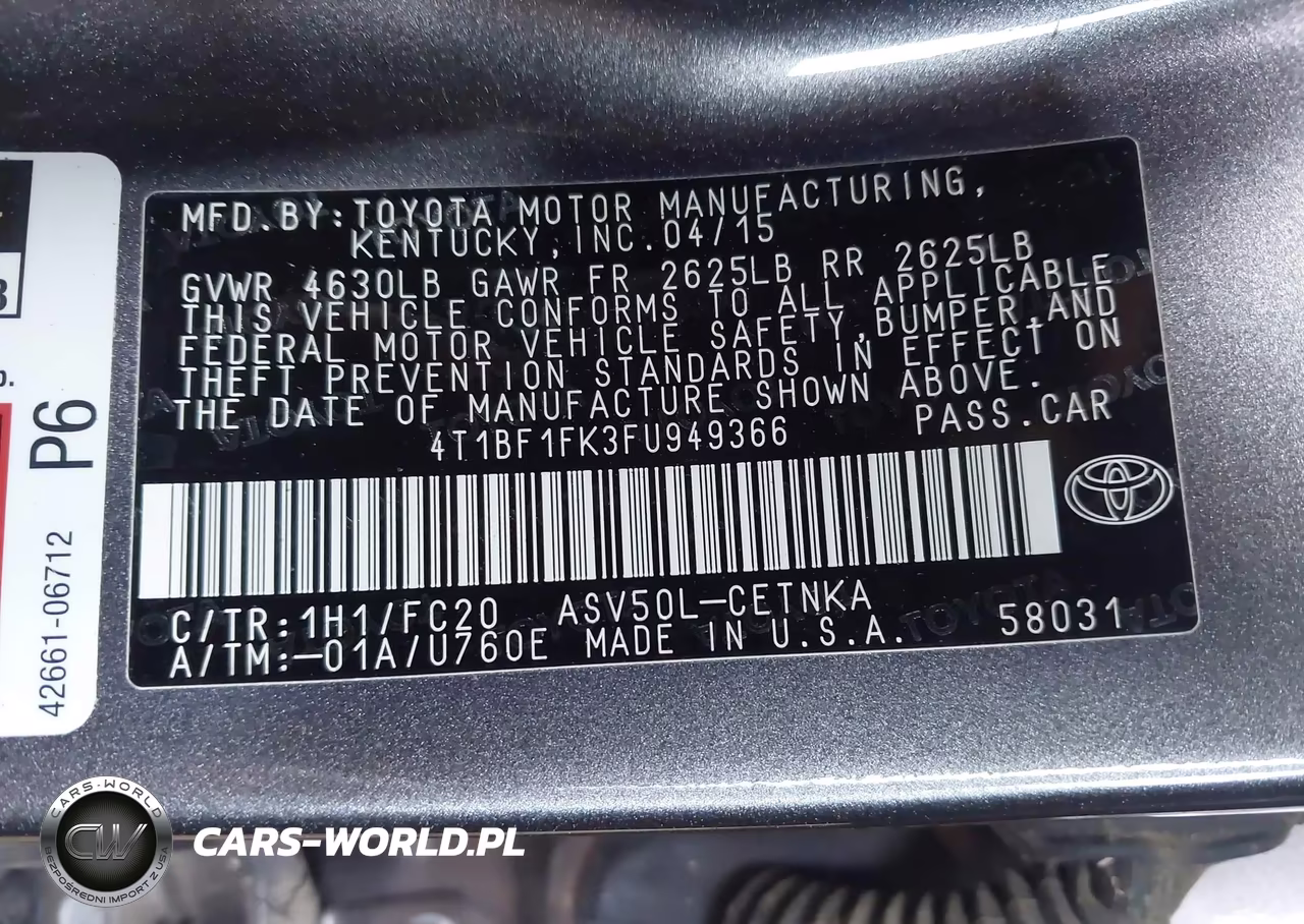 2015 Toyota Camry Le VIN:4T1BF1FK3FU949366 - 9