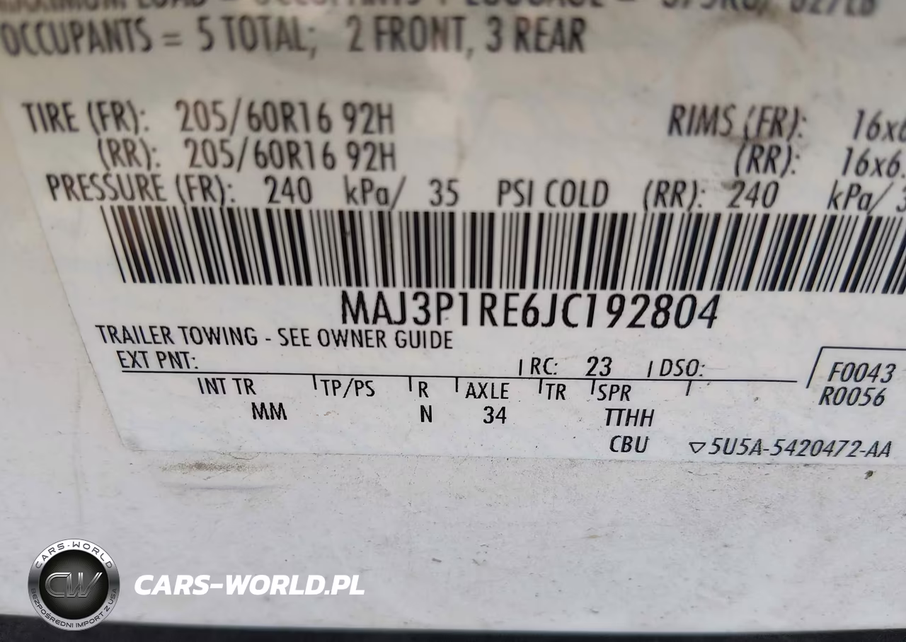 2018 Ford Ecosport S VIN:MAJ3P1RE6JC192804 - 9