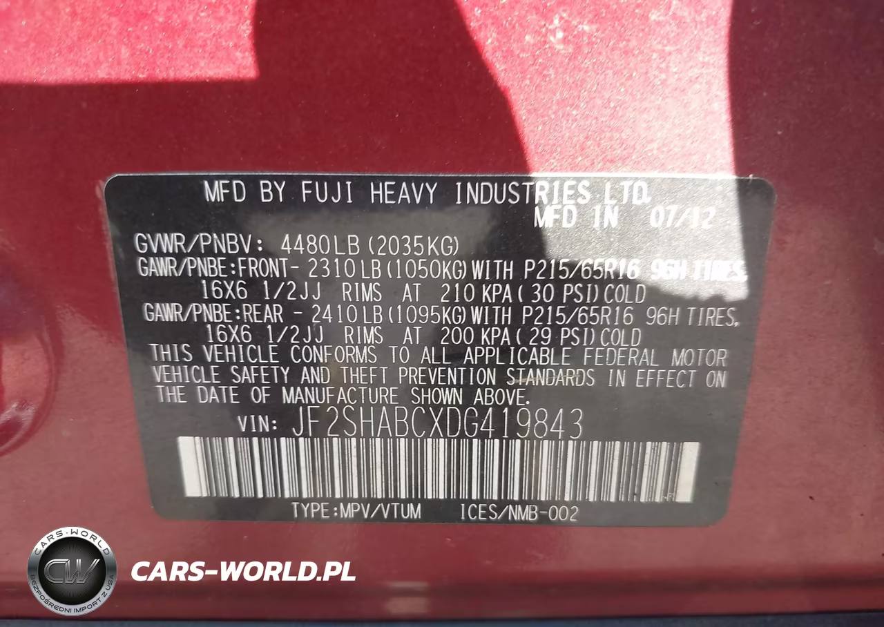 2013 Subaru Forester 2.5X VIN:JF2SHABCXDG419843 - 9