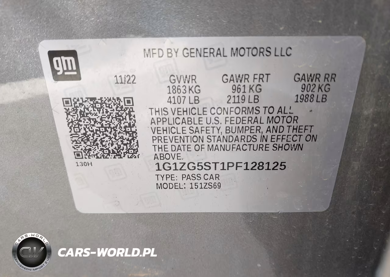 2023 Chevrolet Malibu Fwd Rs VIN:1G1ZG5ST1PF128125 - 9