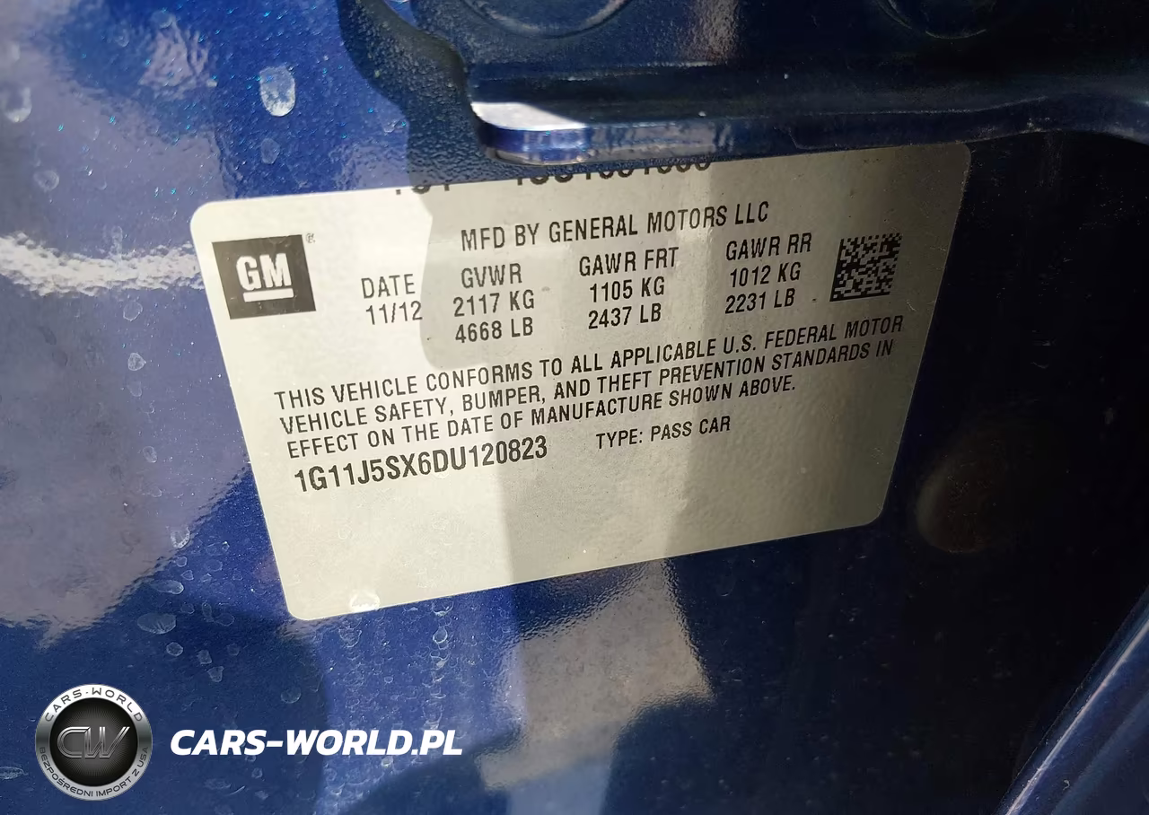 2013 Chevrolet Malibu 2Lz VIN:1G11J5SX6DU120823 - 9