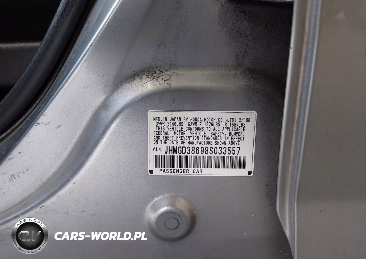 2008 Honda Fit Sport VIN:JHMGD38698S033557 - 9