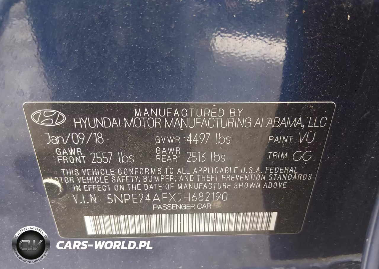 2018 Hyundai Sonata Se VIN:5NPE24AFXJH682190 - 9