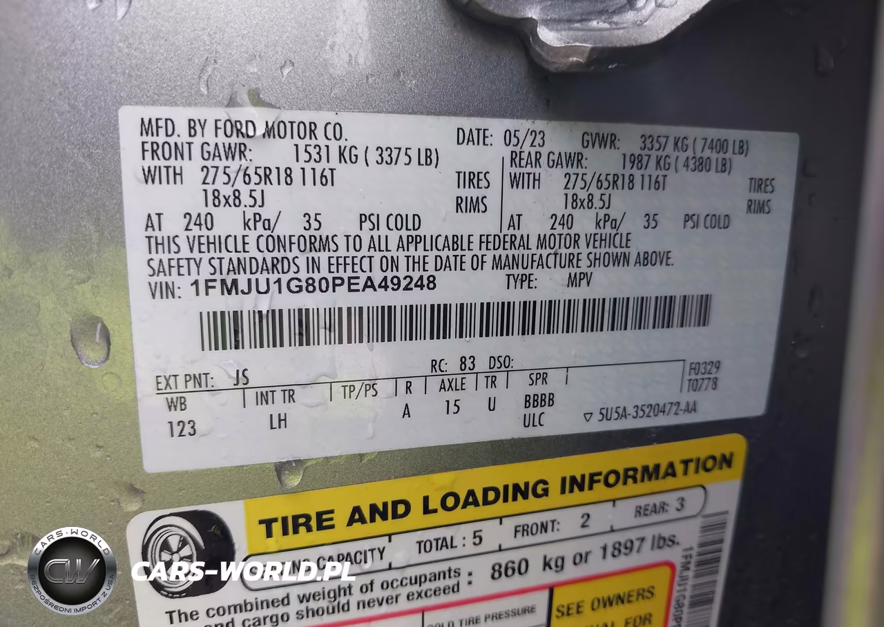 2023 Ford Expedition Xl VIN:1FMJU1G80PEA49248 - 9