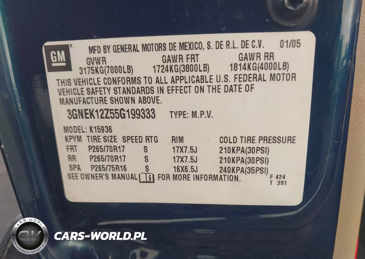 2005 Chevrolet Avalanche 1500 Z71 VIN:3GNEK12Z55G199333 - 9