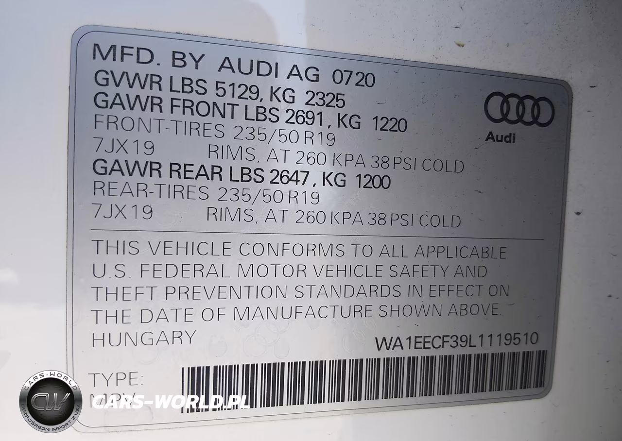 2020 Audi Q3 Premium Plus 45 Tfsi S Line Quattro Tiptronic VIN:WA1EECF39L1119510 - 9