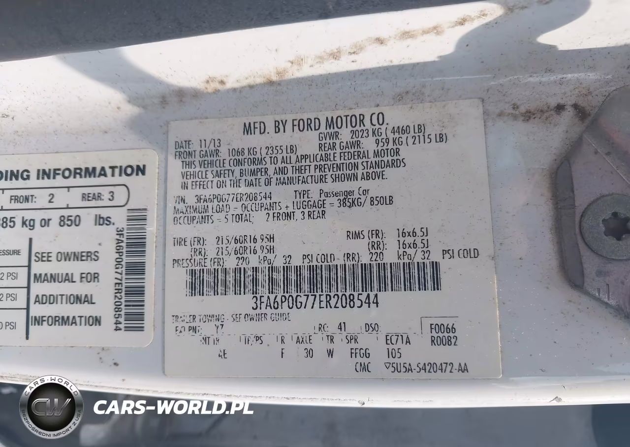 2014 Ford Fusion S VIN:3FA6P0G77ER208544 - 9
