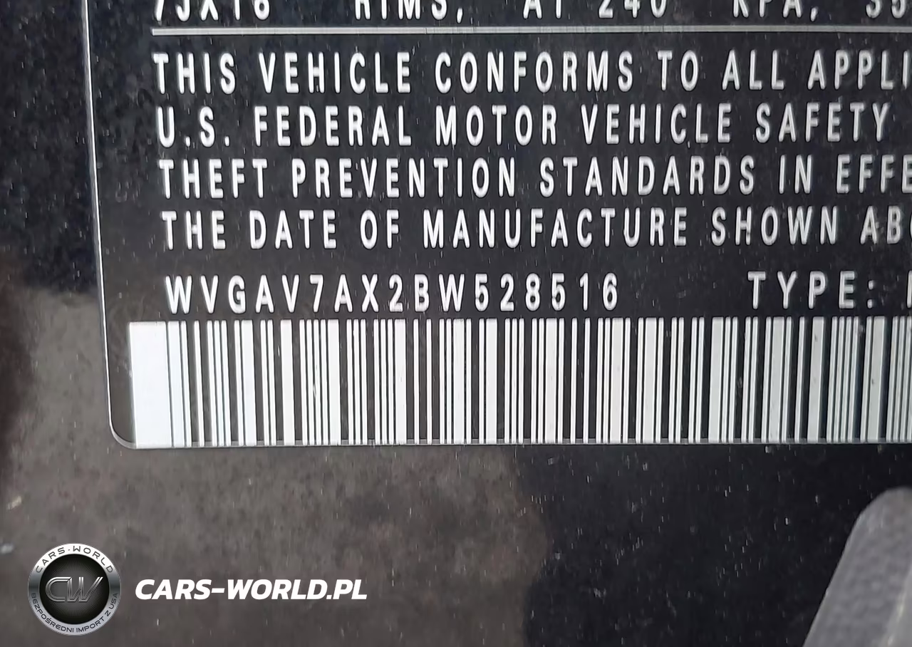 2011 Volkswagen Tiguan Se VIN:WVGAV7AX2BW528516 - 9